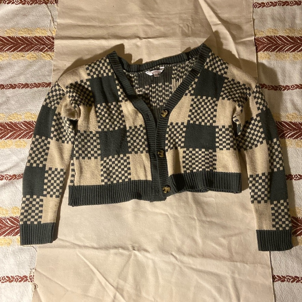 Knit half waist sweater